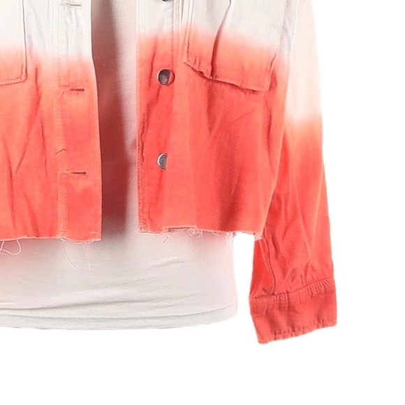 Topshop Ombre Lightweight Shacket Jean Jacket Size S Petite NWT - Picture 6 of 11